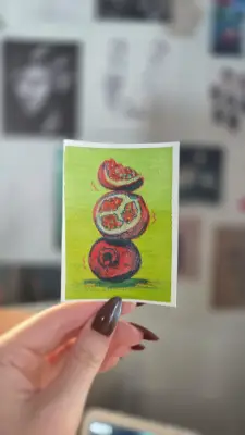 Pomegranate Series - Piece 3 aceo art card thumbnail 1