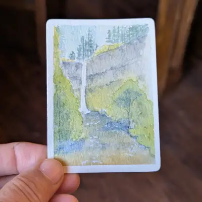 South Falls #2 aceo art card thumbnail 1
