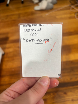 Dirty Martini Cocktail aceo art card thumbnail 2