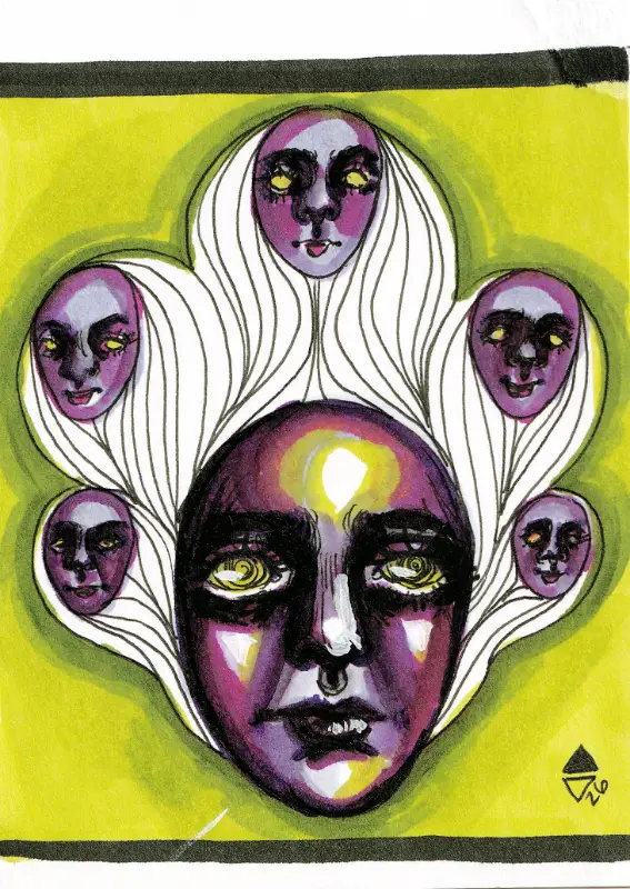 Head in the Clouds - Origins aceo art card