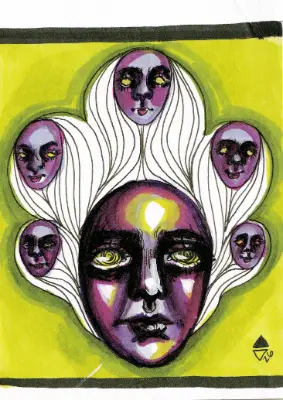 Head in the Clouds - Origins aceo art card thumbnail 1