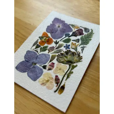Pressed Flowers #14 (Floral Series) aceo art card thumbnail 1
