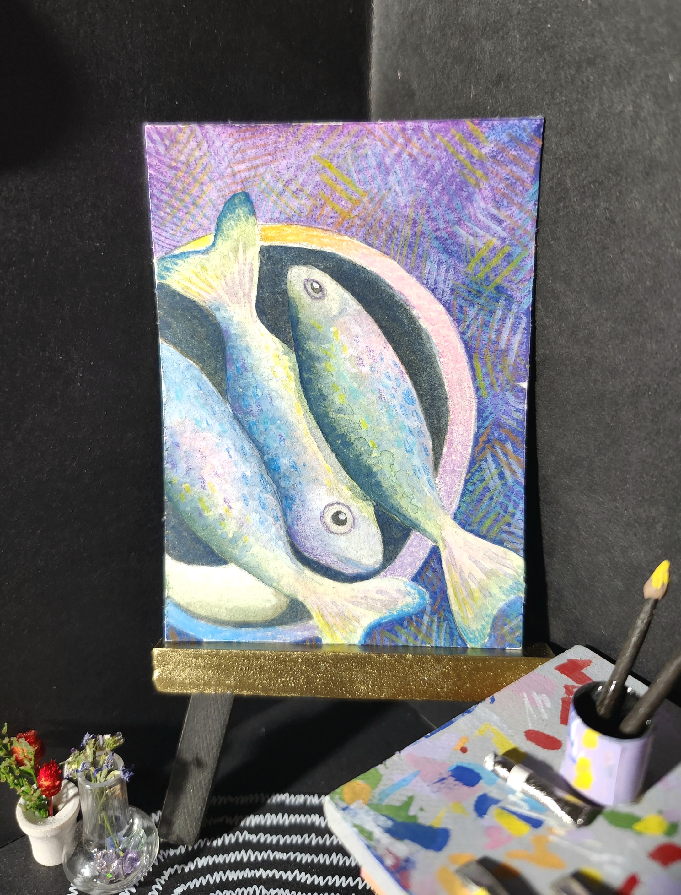 Fishbowl aceo art card
