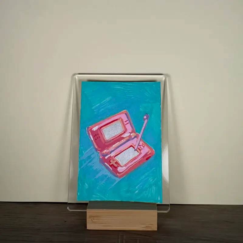 Pink DS aceo art card