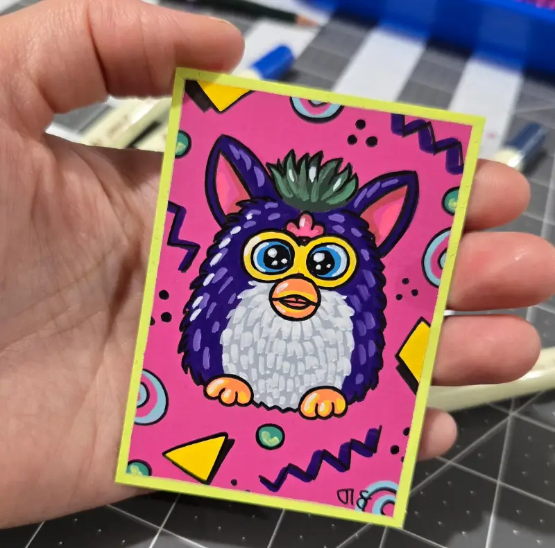 Furby aceo art card