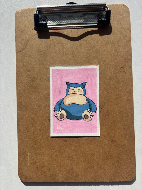“Snorlax” Pokemon aceo art card