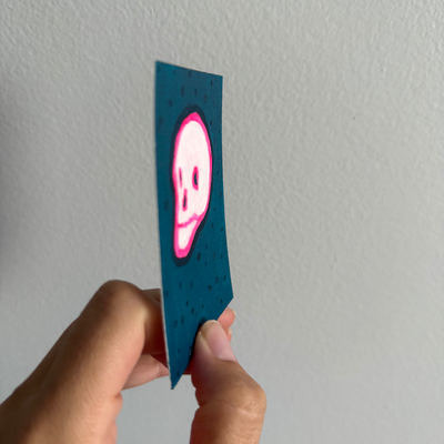 Original Skull ACEO | Neon Bones #3/3 aceo art card thumbnail 2