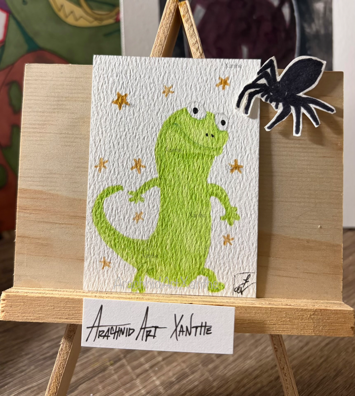 LIZZARD |COPIC markers & colored pencils aceo art card
