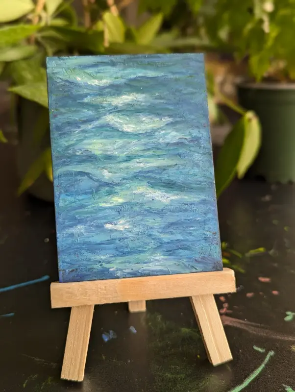 Moonlit Waves aceo art card