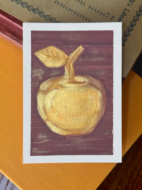 Golden Apple aceo art card