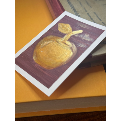 Golden Apple aceo art card thumbnail 3