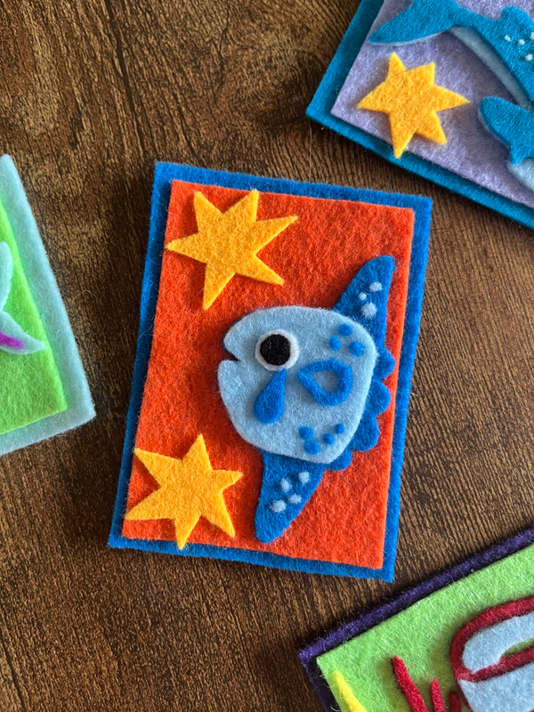 Sunfish: Felt ACEO aceo art card