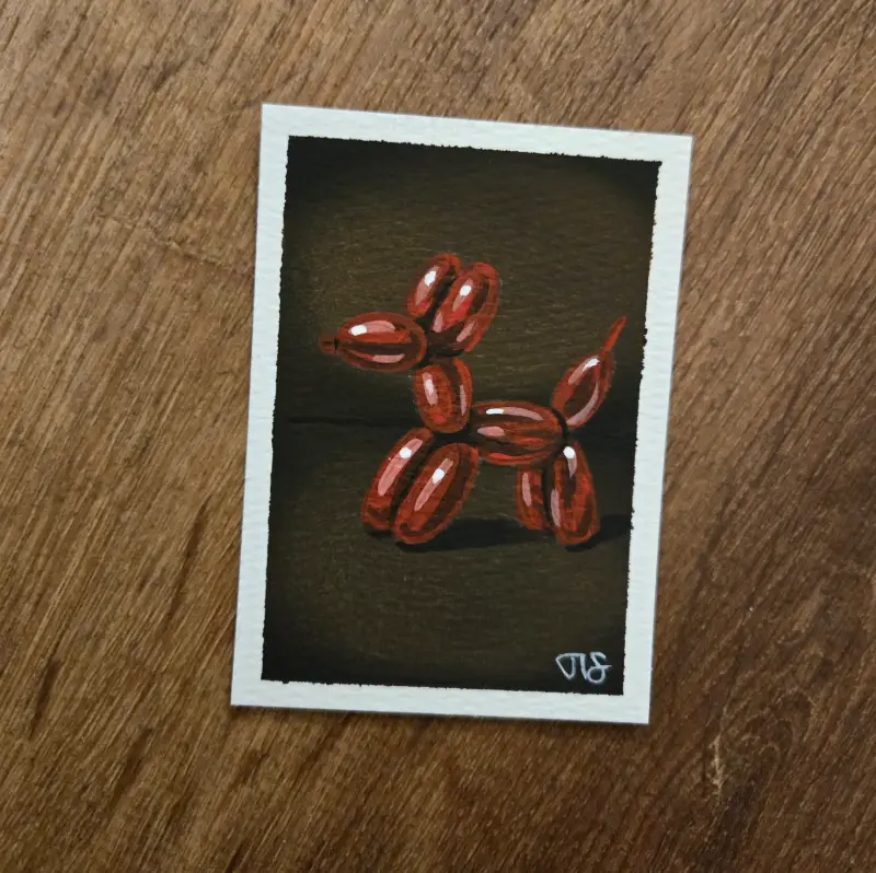 Balloon Dog aceo art card