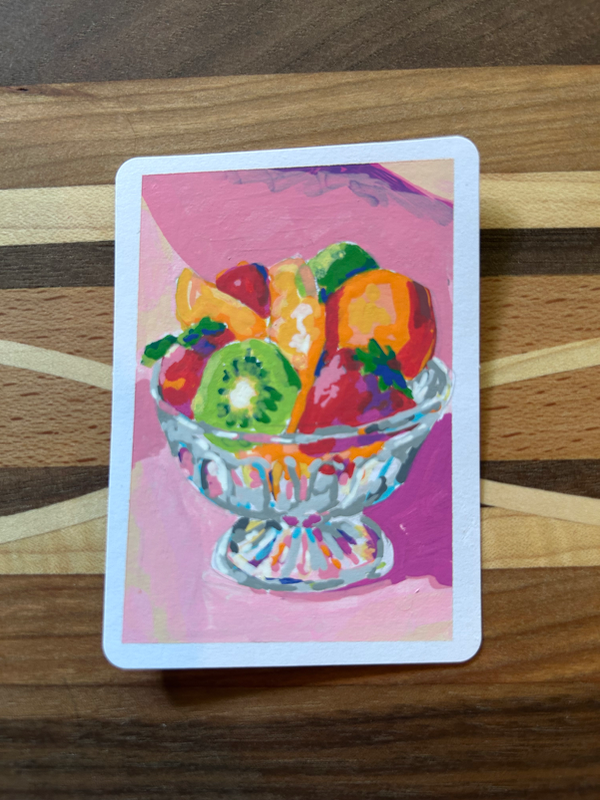 Fruit Cup aceo art card
