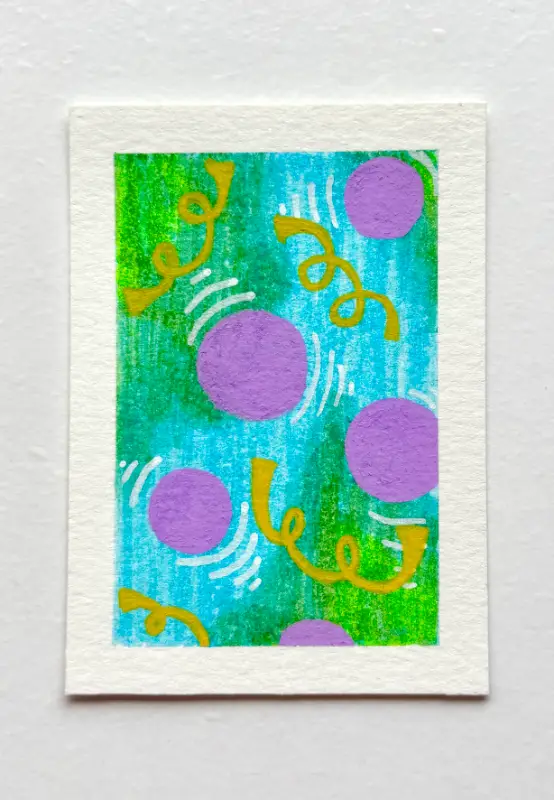 Microscopic Melodies aceo art card