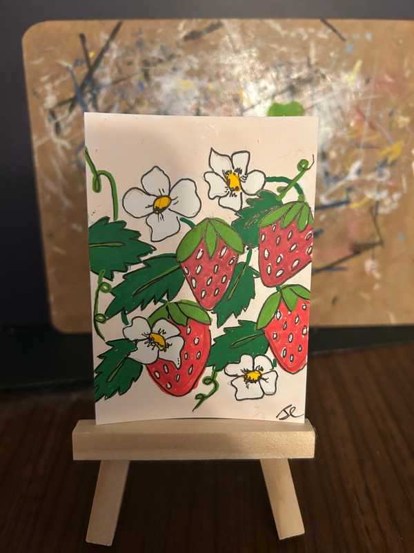 Summer Berry aceo art card