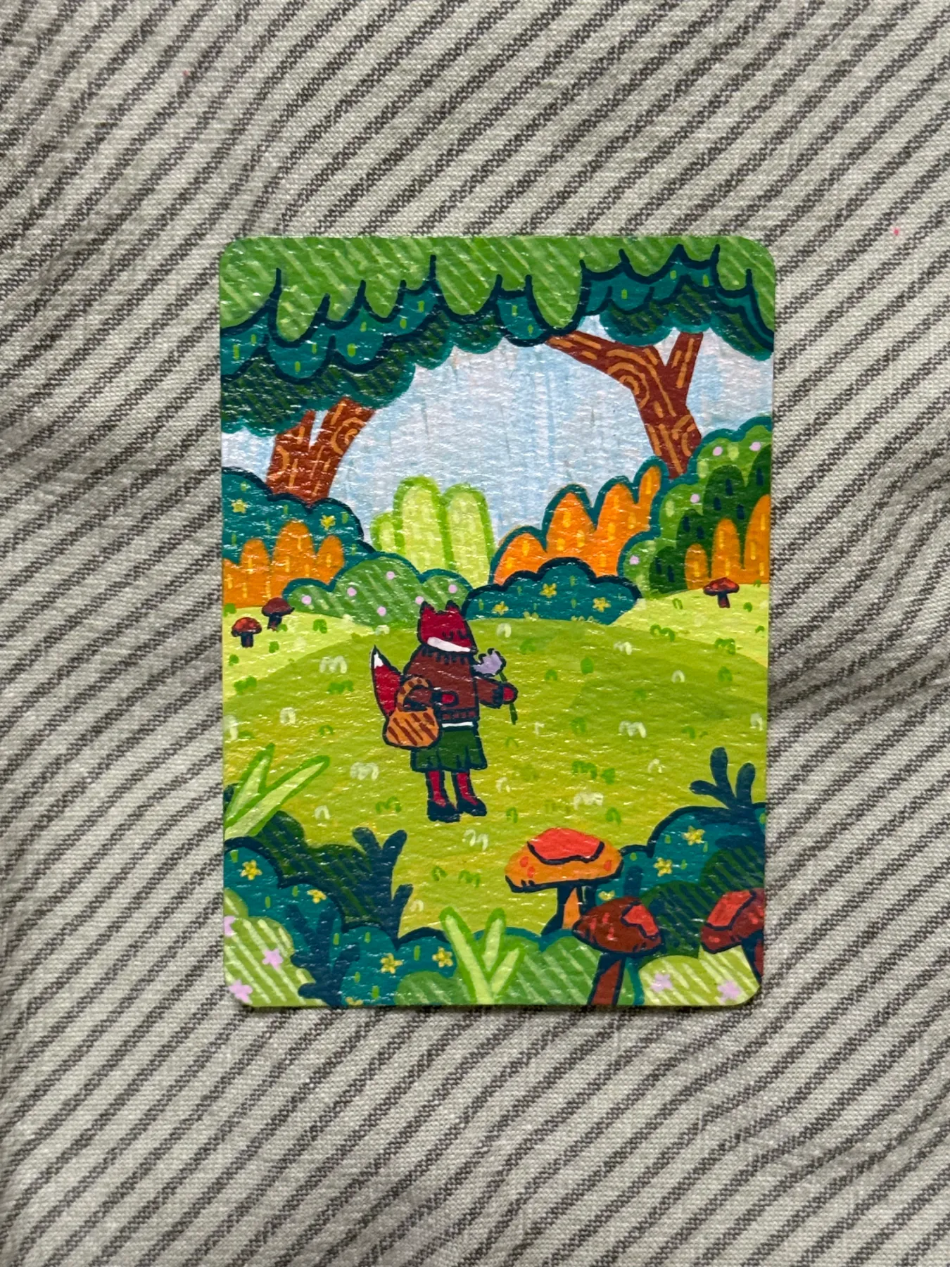 Flower Time aceo art card