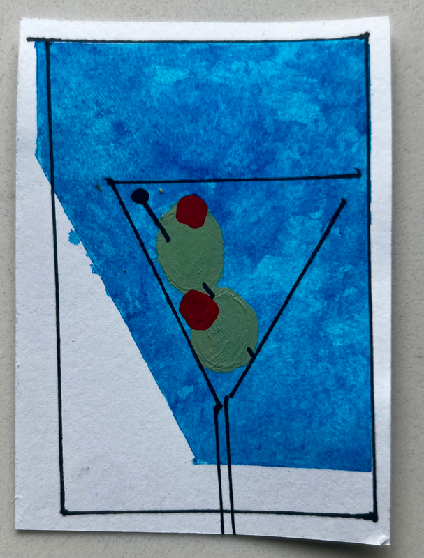 Imperfect Martini III aceo art card