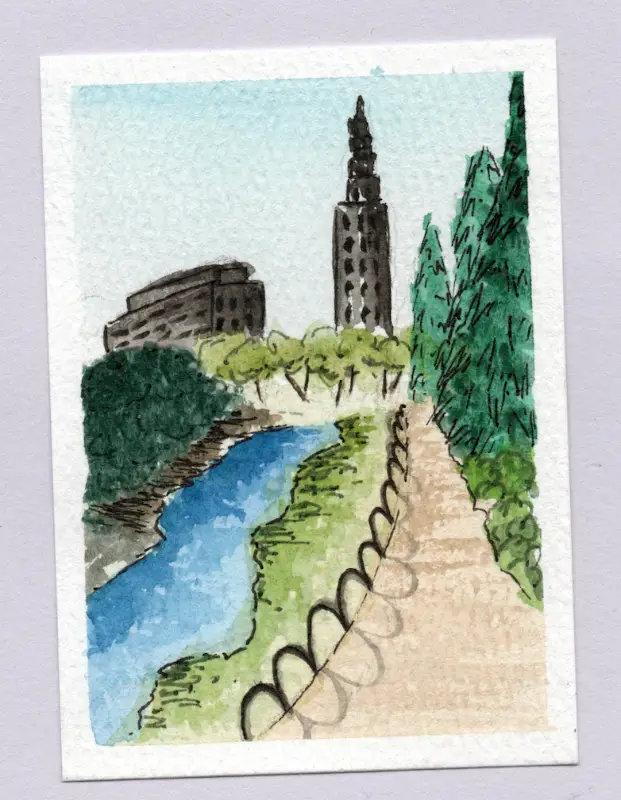 A Stroll in Shinkjuku aceo art card