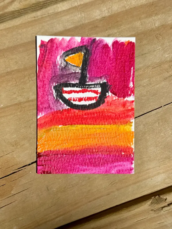 Sunset Voyage aceo art card