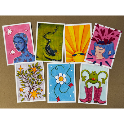 Pouring Love aceo art card thumbnail 4