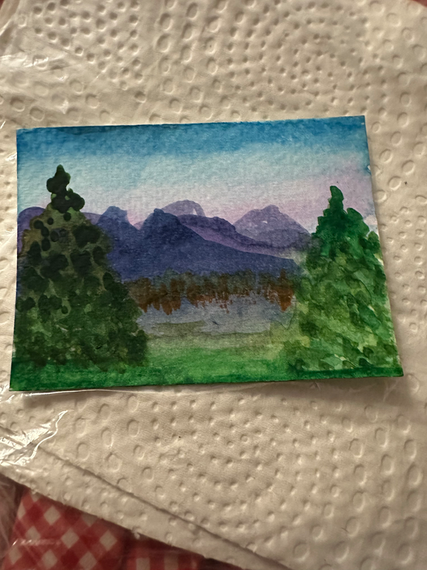 Mountain Landscape aceo art card