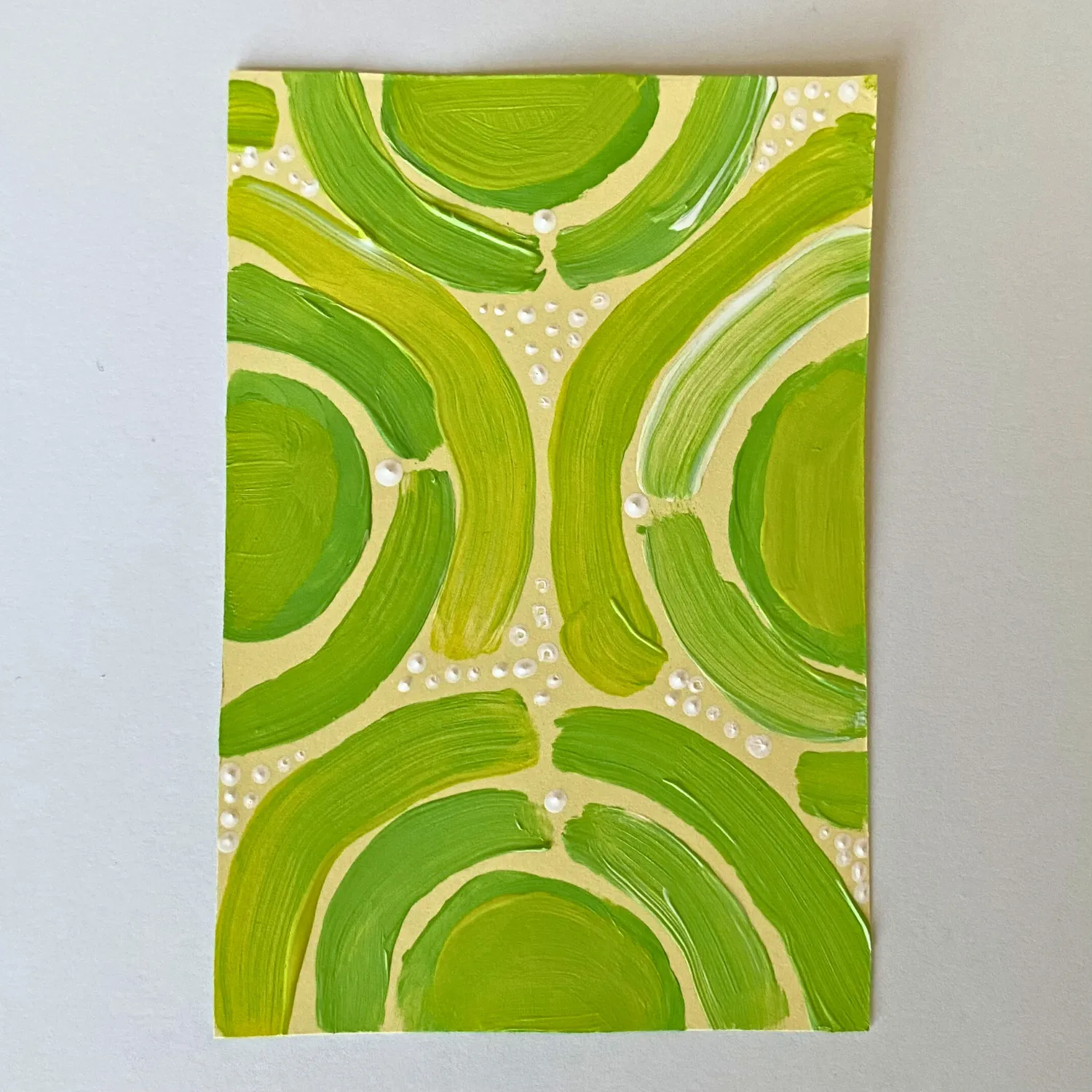 Spring Swing- Meadow 02 - Original ACEO Card aceo art card