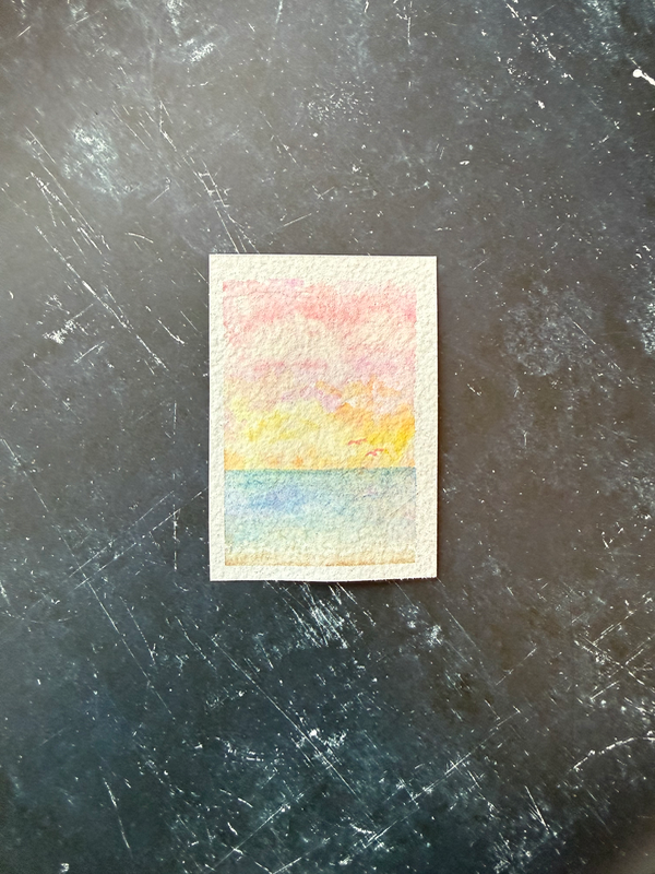 Rainbow Beach aceo art card