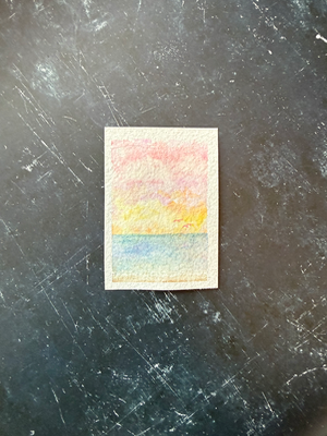 Rainbow Beach aceo art card thumbnail 1