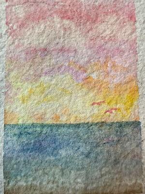 Rainbow Beach aceo art card thumbnail 2