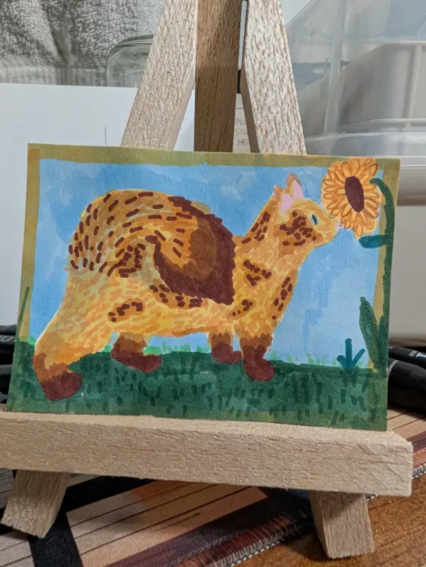 Just Look At The Flowers aceo art card