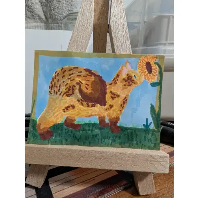Just Look At The Flowers aceo art card thumbnail 1