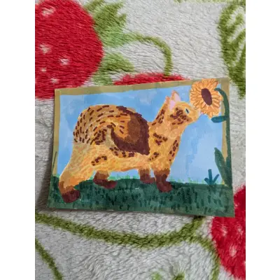 Just Look At The Flowers aceo art card thumbnail 2