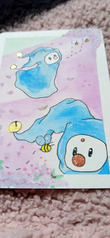 Floral Fantasy aceo art card