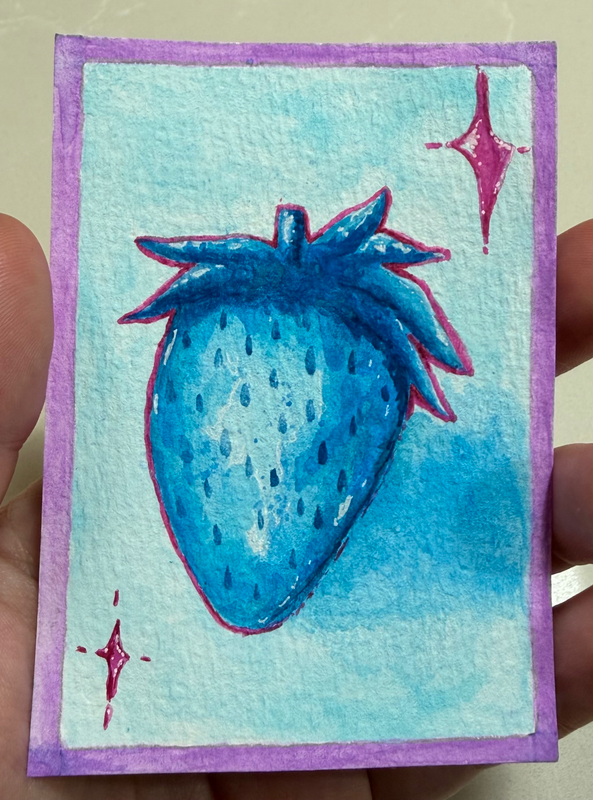 Blue Berry aceo art card