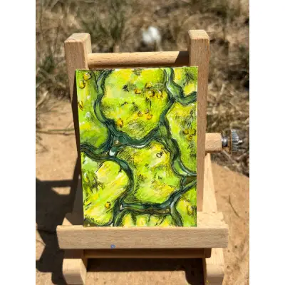 ACEO Original "Pickle your Chips" aceo art card thumbnail 2