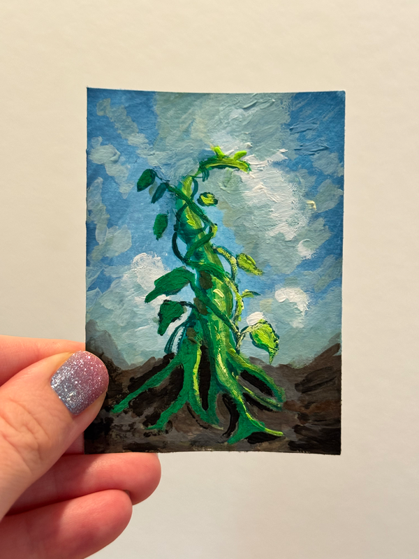 The beanstalk aceo art card