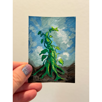 The beanstalk aceo art card thumbnail 1