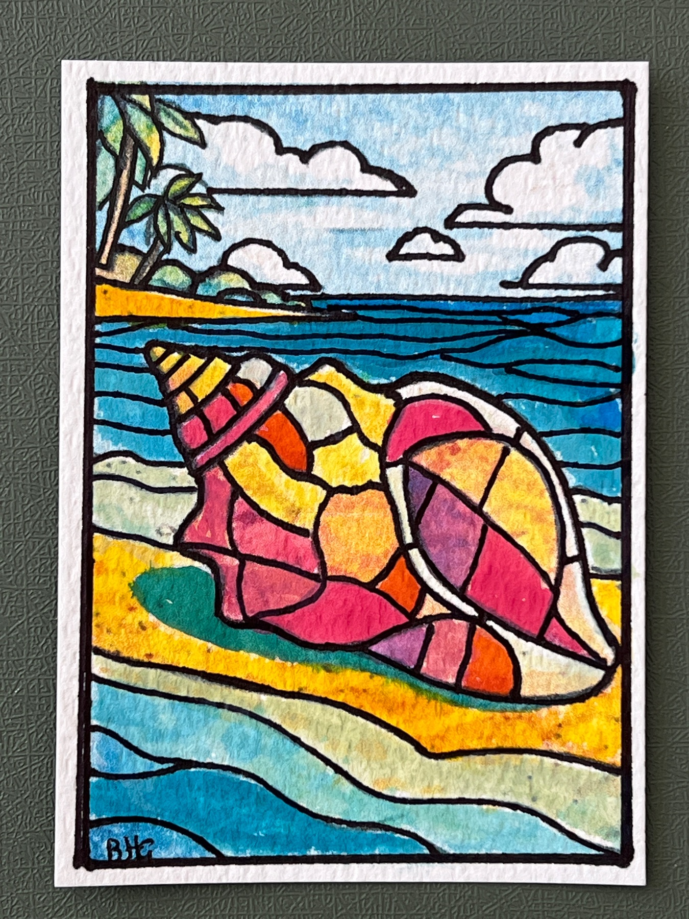 Seashell #2 aceo art card