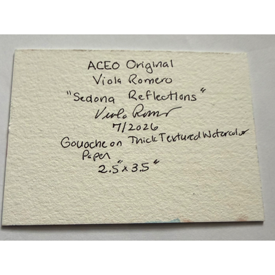Sedona Reflections aceo art card thumbnail 2