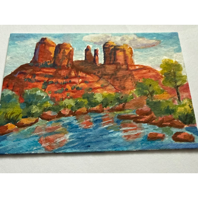 Sedona Reflections aceo art card thumbnail 3