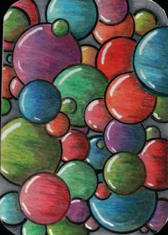 Balls #1 aceo art card