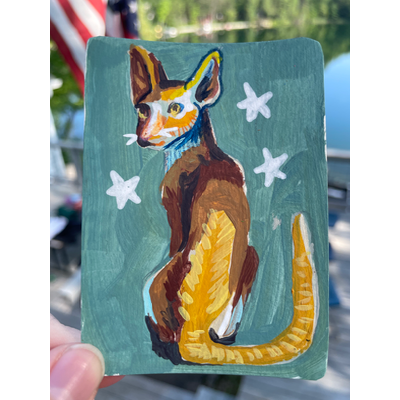 Four stars aceo art card thumbnail 1