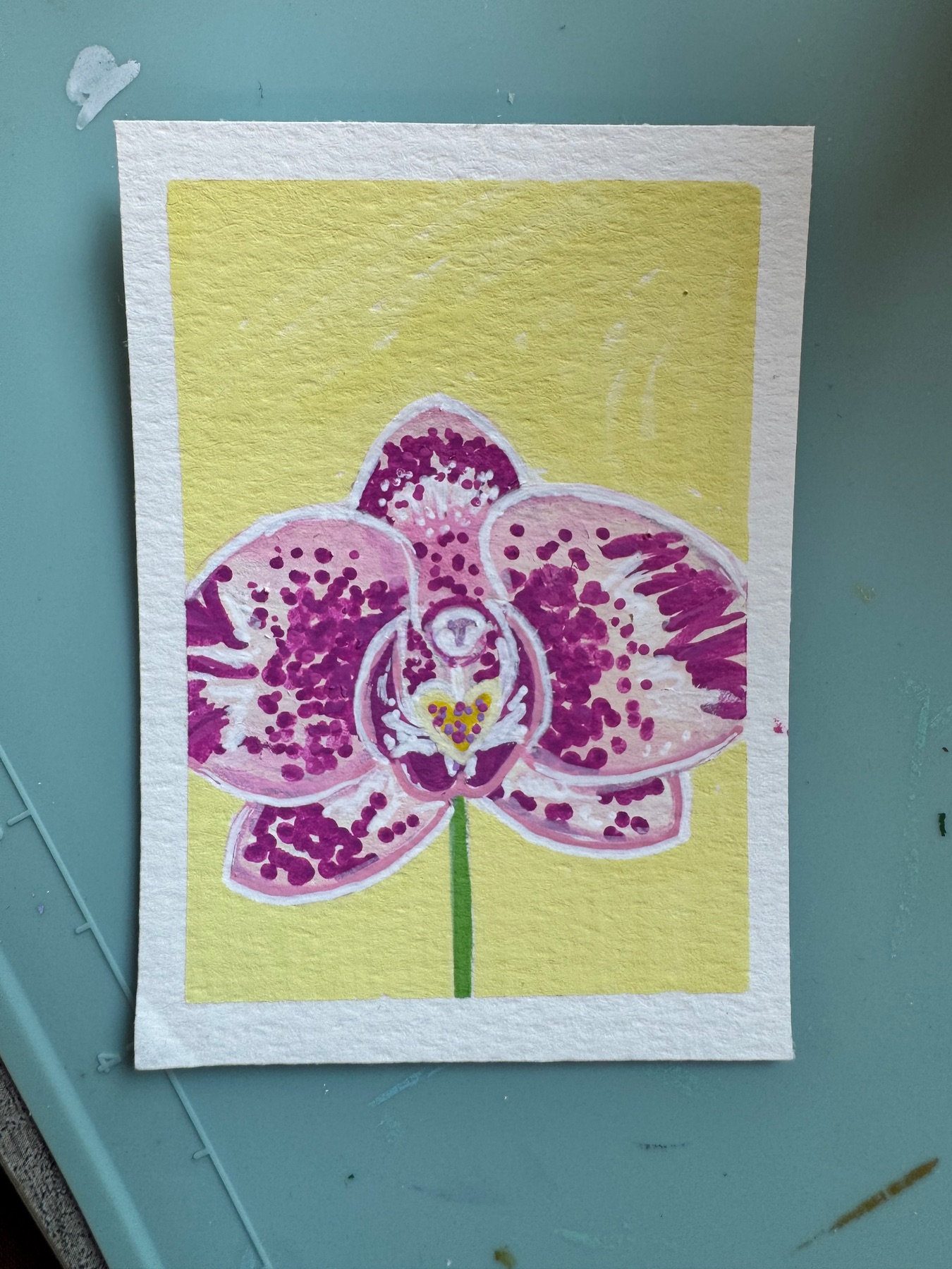 Orchid aceo art card
