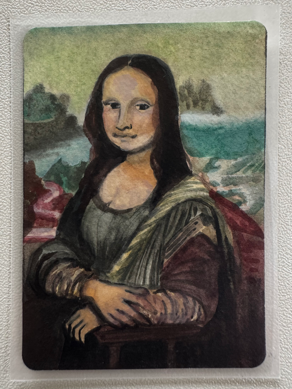 Mini Mona aceo art card