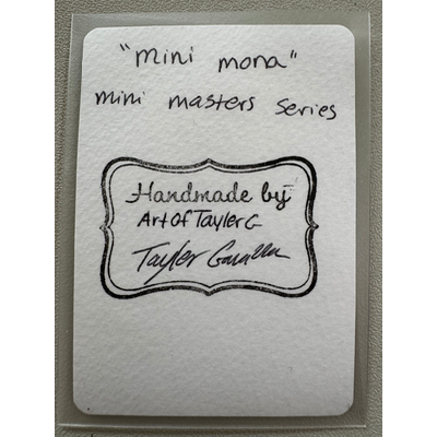 Mini Mona aceo art card thumbnail 2