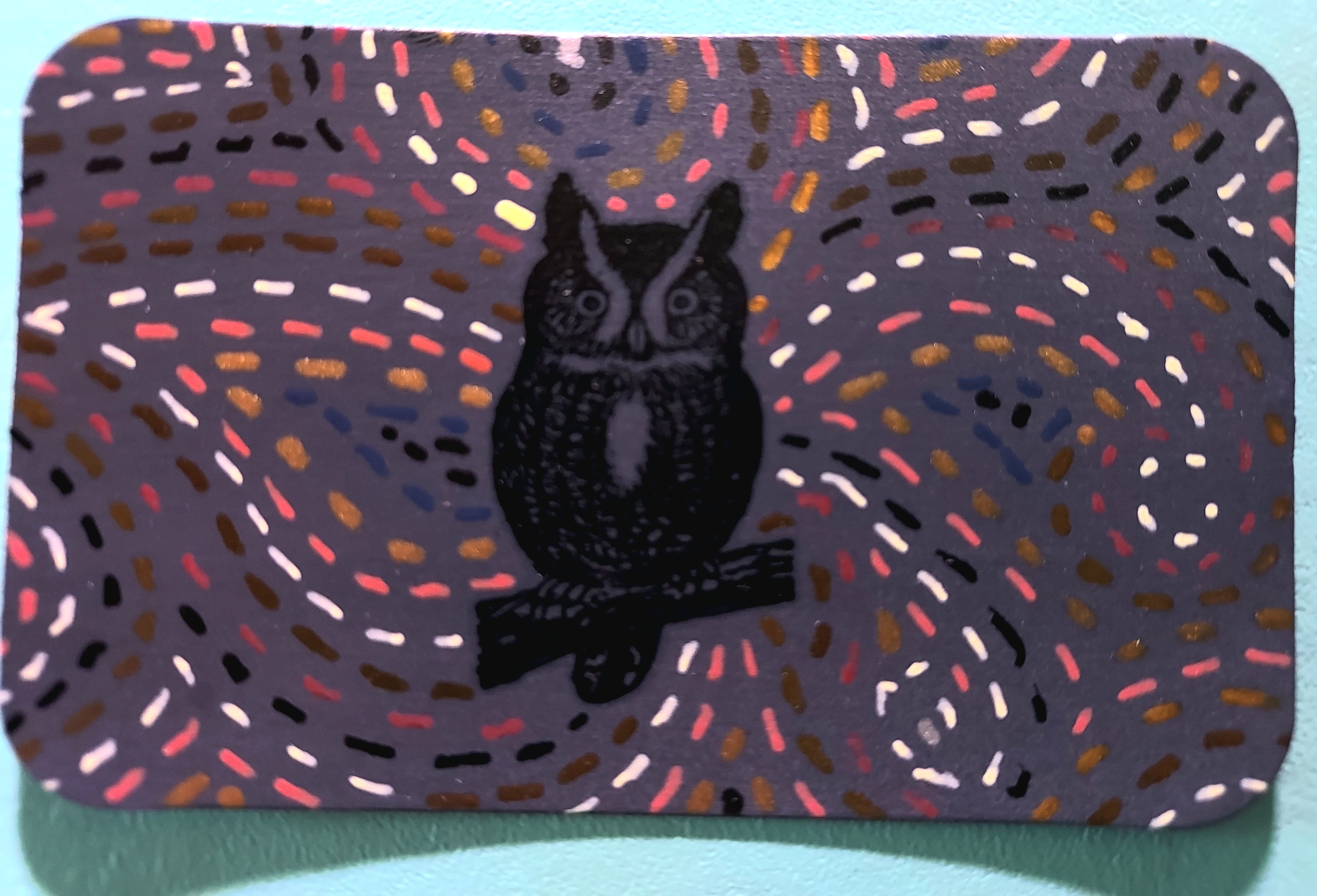 Whimsical Owl aceo art card