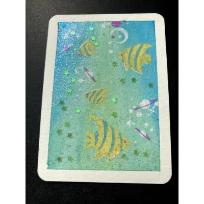 Celestial Swim aceo art card thumbnail 1