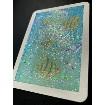 Celestial Swim aceo art card thumbnail 2