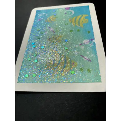 Celestial Swim aceo art card thumbnail 3